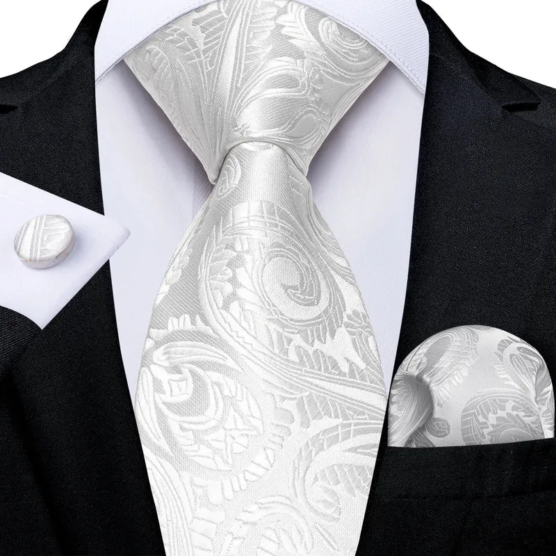 Fashion Seide Krawatte Grau Silber Herren Hochzeit Konfirmation Männer Business