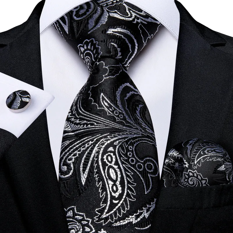 Fashion Seide Krawatte Grau Silber Herren Hochzeit Konfirmation Männer Business