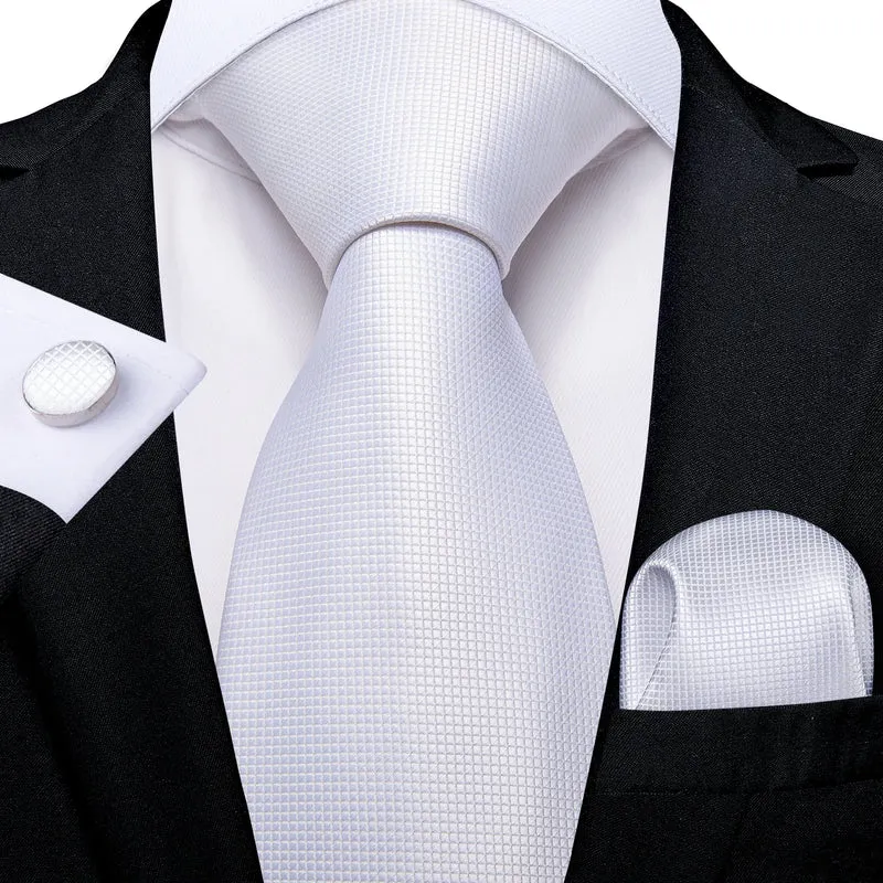 Fashion Seide Krawatte Grau Silber Herren Hochzeit Konfirmation Männer Business
