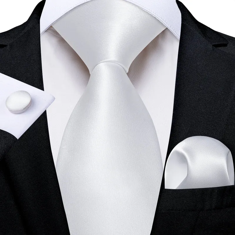 Fashion Seide Krawatte Grau Silber Herren Hochzeit Konfirmation Männer Business