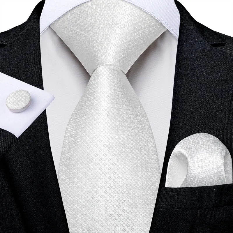Fashion Seide Krawatte Grau Silber Herren Hochzeit Konfirmation Männer Business