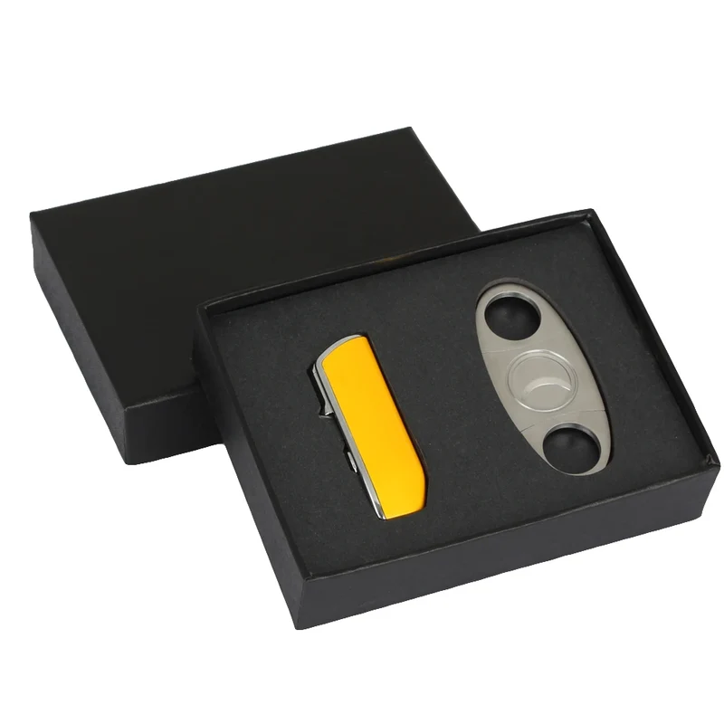 Geschenkset 3-Flammen Jet Zigarrenfeuerzeug Zigarrenschneider Feuerzeug Cutter