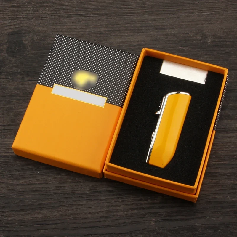 Geschenkset 3-Flammen Jet Zigarrenfeuerzeug Zigarrenschneider Feuerzeug Cutter