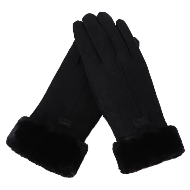 Kuschelige Damen Handschuhe Herbst Winter Damenhandschuhe Fäustlinge Touchscreen