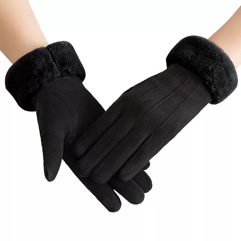 Kuschelige Damen Handschuhe Herbst Winter Damenhandschuhe Fäustlinge Touchscreen
