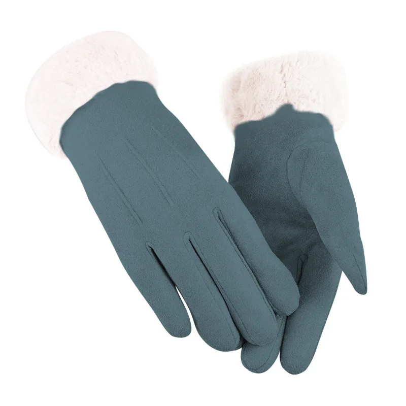 Kuschelige Damen Handschuhe Herbst Winter Damenhandschuhe Fäustlinge Touchscreen