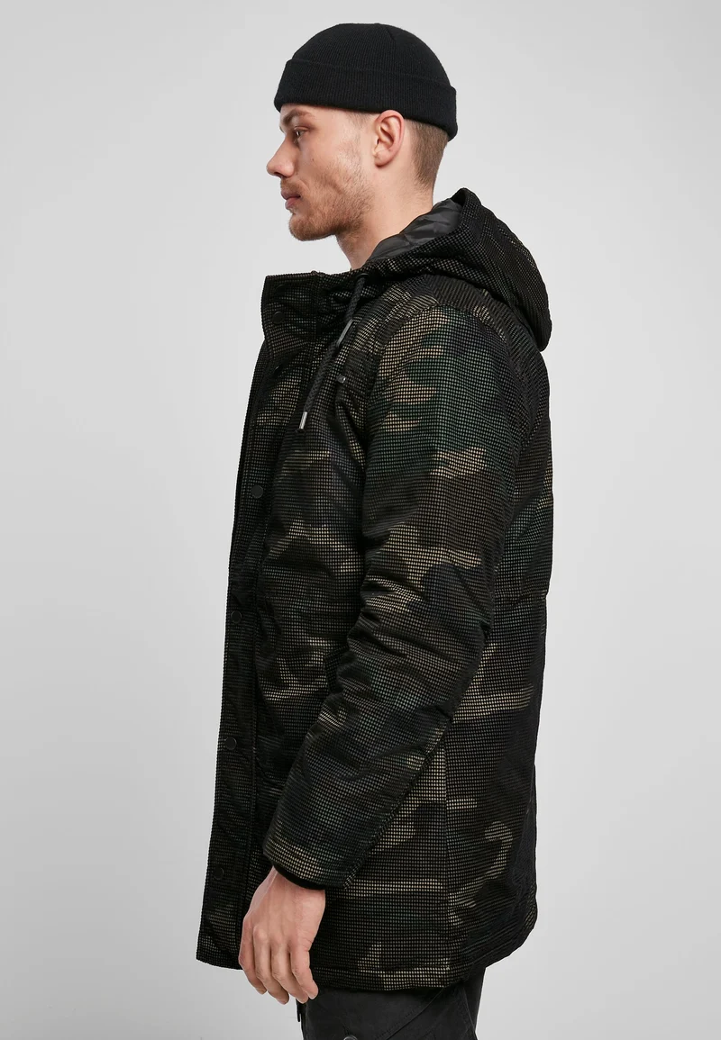 B Grid-Camo Parka