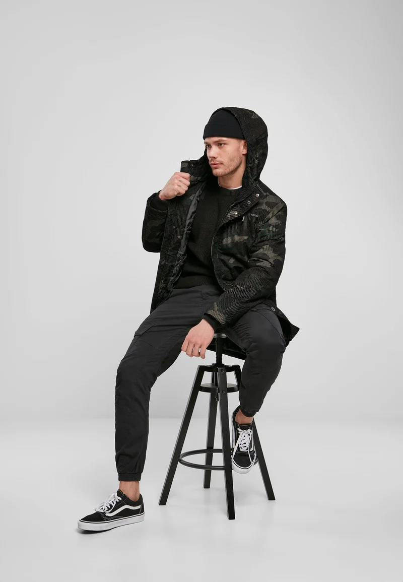 B Grid-Camo Parka