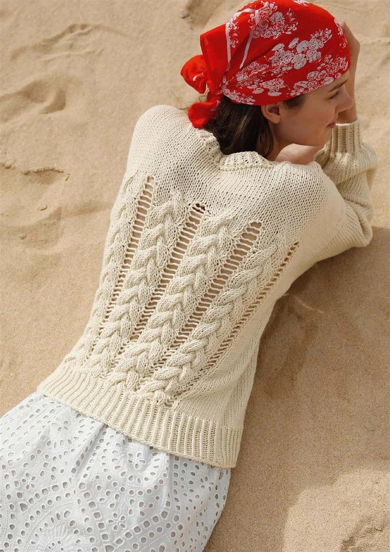 Strickanleitung - Pullover mit Zöpfen
