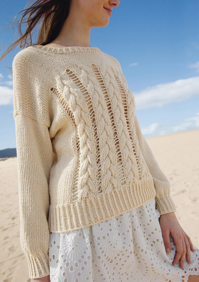 Strickanleitung - Pullover mit Zöpfen