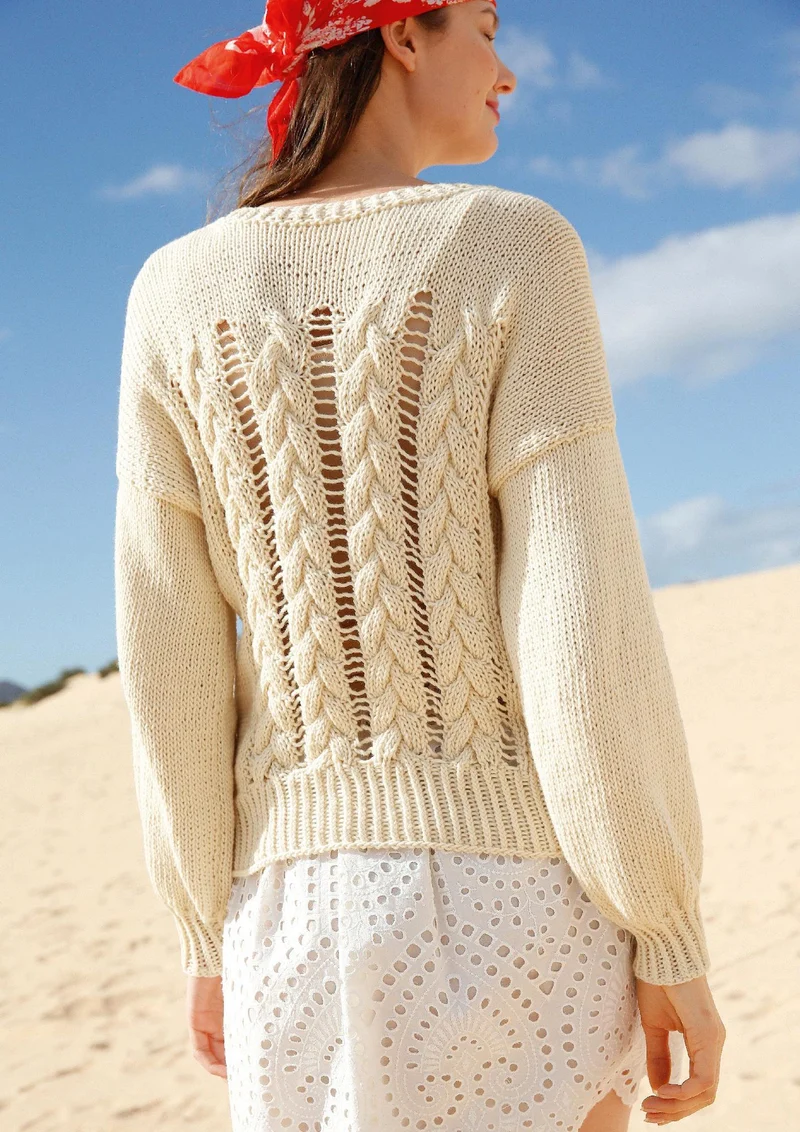 Strickanleitung - Pullover mit Zöpfen