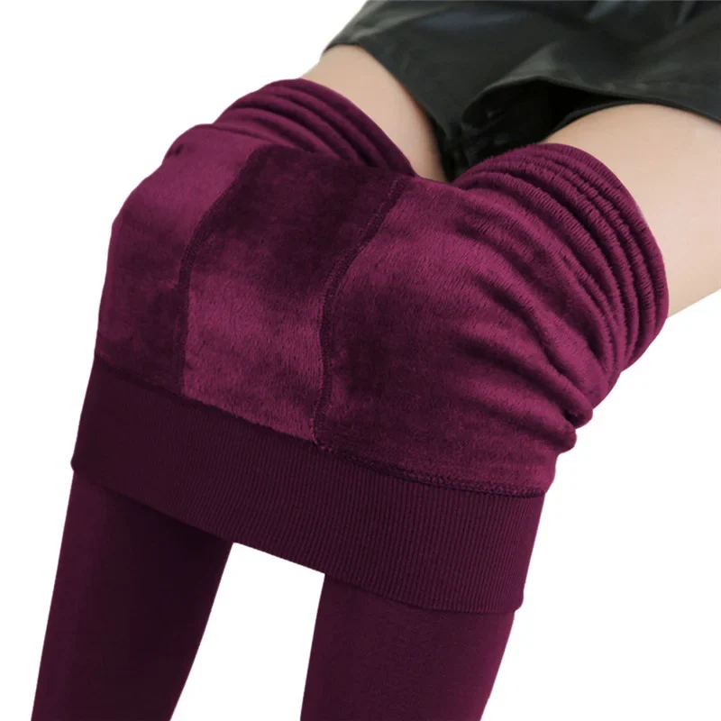 Frauen Winter Warm Thermo Hose Innenfleece Strumpfhose Blickdicht Hosen Leggins