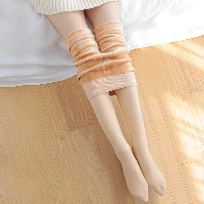 Frauen Winter Warm Thermo Hose Innenfleece Strumpfhose Blickdicht Hosen Leggins