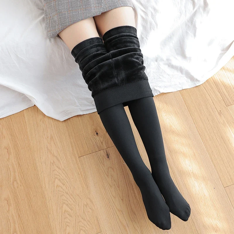 Frauen Winter Warm Thermo Hose Innenfleece Strumpfhose Blickdicht Hosen Leggins