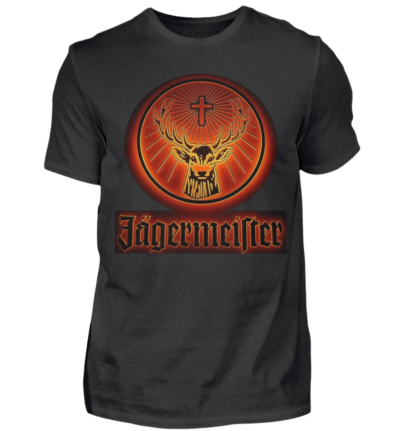 Fashion Herren Jägermeister T-Shirt Rundhals Unisex 100% Baumwolle Streetwear - Herren Shirt
