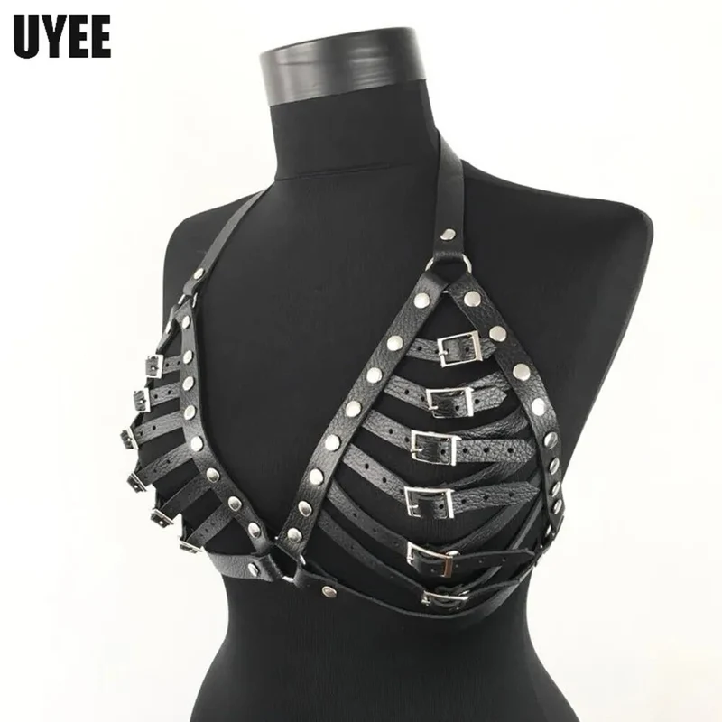 Sexy Harness Kette BH Gürtel Toys Punk Goth Frauen Bdsm Bondage Dessous