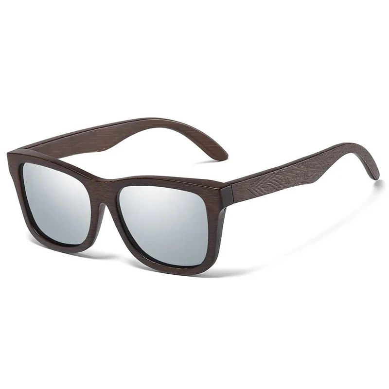 Designer Luxus Sonnenbrille Damen Herren Quadratische Gläser Holzgestell Vintage