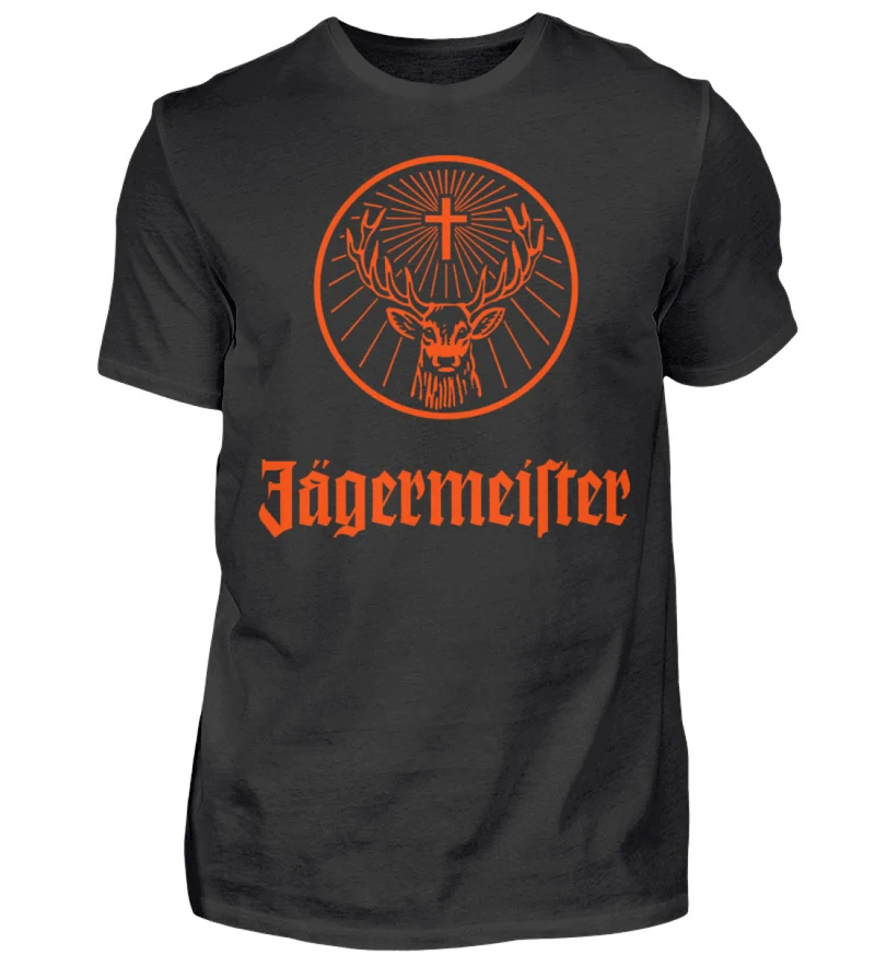 Fashion Männer Jägermeister T-Shirt Rundhals Unisex 100% Baumwolle Streetwear - Herren Shirt
