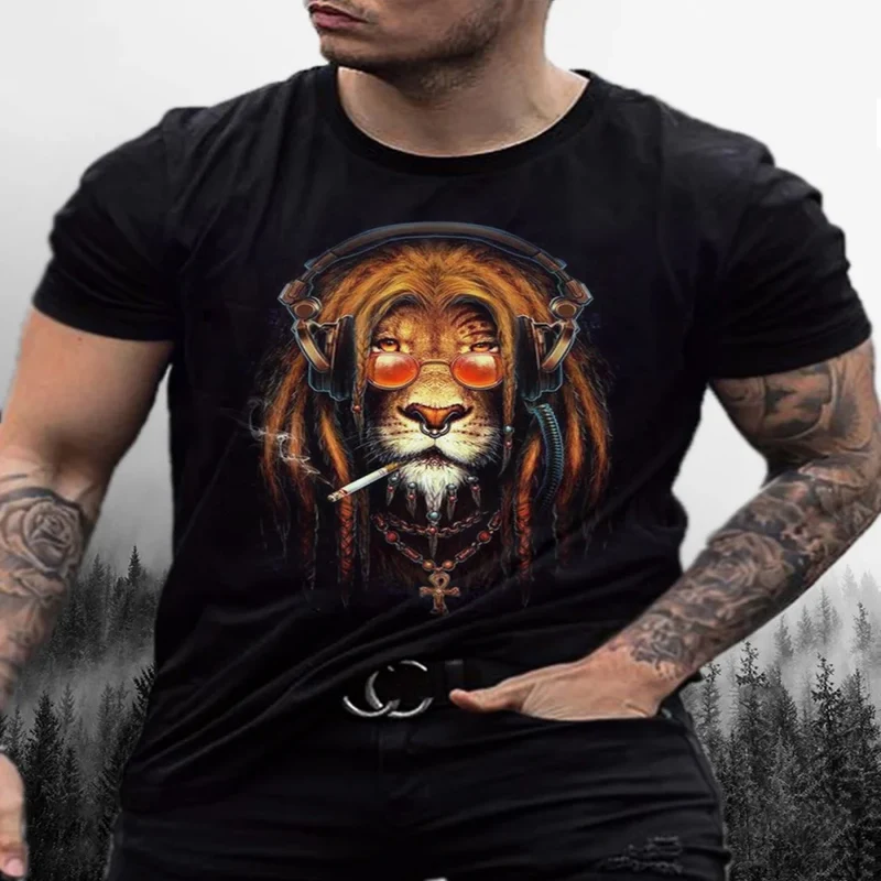 Herren Heavy Metal Band 3D T-Shirt Rundhals Unisex Sommer Streetwear