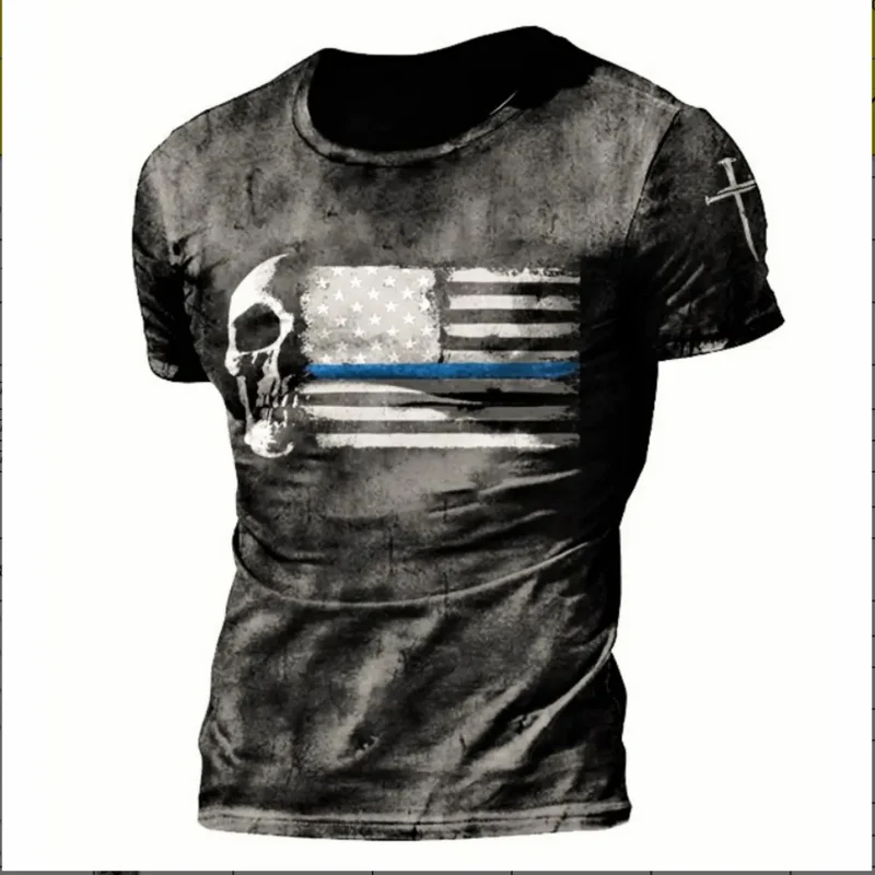 Herren Heavy Metal Band 3D T-Shirt Rundhals Unisex Sommer Streetwear
