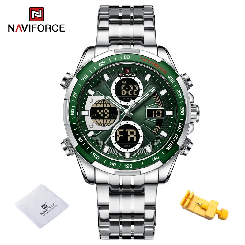 Herren Armbanduhr Silber Gold Edelstahl Fashion Quarz Uhr Chronograph Business
