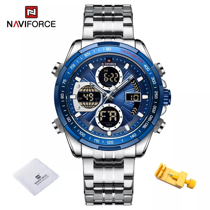 Herren Armbanduhr Silber Gold Edelstahl Fashion Quarz Uhr Chronograph Business