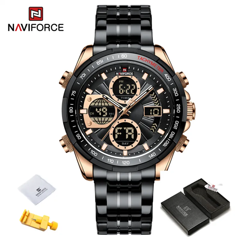 Herren Armbanduhr Silber Gold Edelstahl Fashion Quarz Uhr Chronograph Business