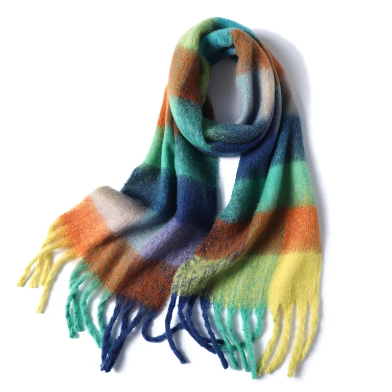 Damen Winterschal Viskose Stola Schlauchschal Halstuch Strickschal Loop NEU