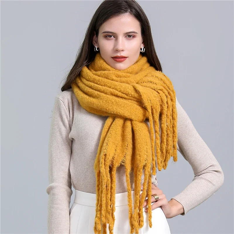 Damen Winterschal Viskose Stola Schlauchschal Halstuch Strickschal Loop NEU