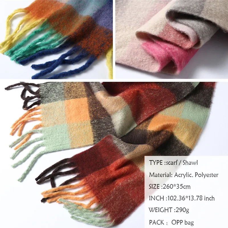 Damen Winterschal Viskose Stola Schlauchschal Halstuch Strickschal Loop NEU