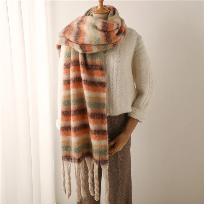 Damen Winterschal Viskose Stola Schlauchschal Halstuch Strickschal Loop NEU