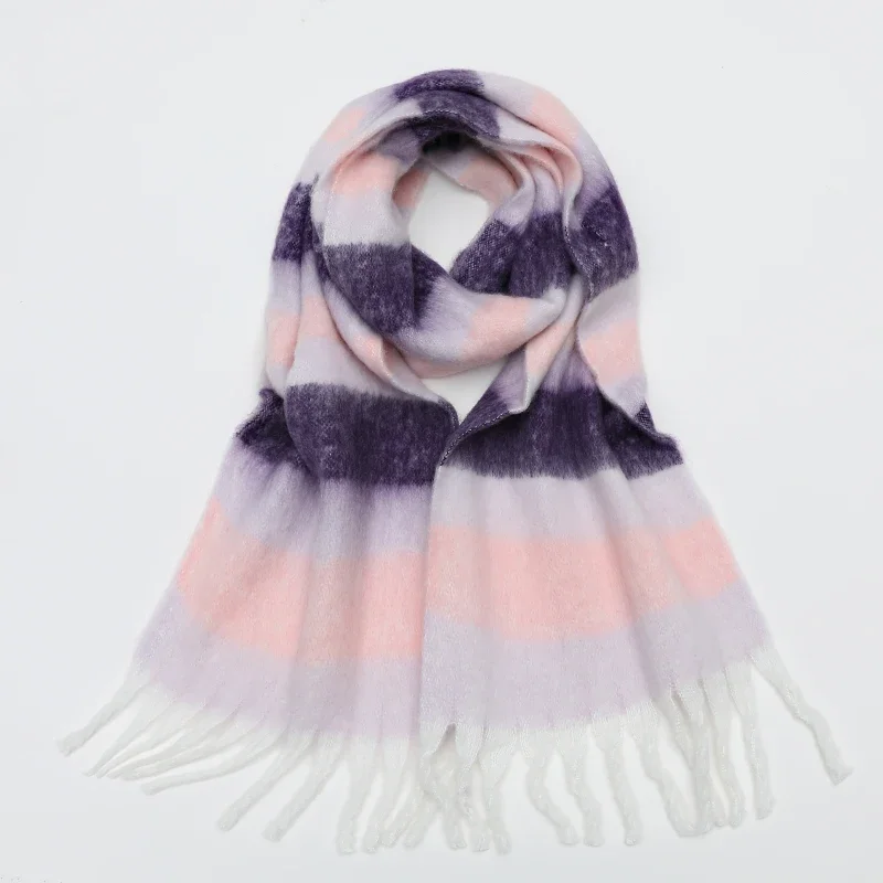 Damen Winterschal Viskose Stola Schlauchschal Halstuch Strickschal Loop NEU