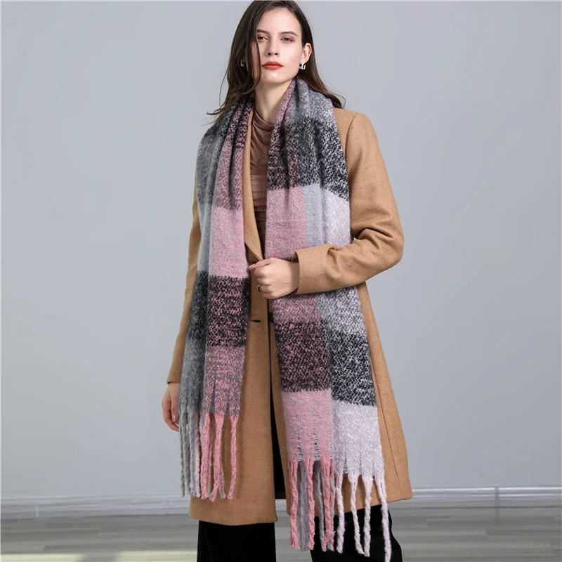 Damen Winterschal Viskose Stola Schlauchschal Halstuch Strickschal Loop NEU