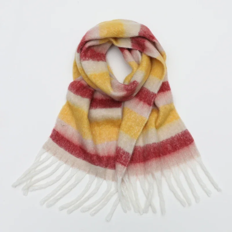 Damen Winterschal Viskose Stola Schlauchschal Halstuch Strickschal Loop NEU
