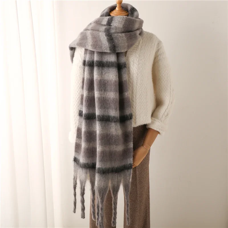 Damen Winterschal Viskose Stola Schlauchschal Halstuch Strickschal Loop NEU