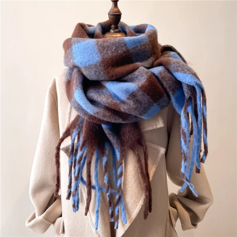 Damen Winterschal Viskose Stola Schlauchschal Halstuch Strickschal Loop NEU