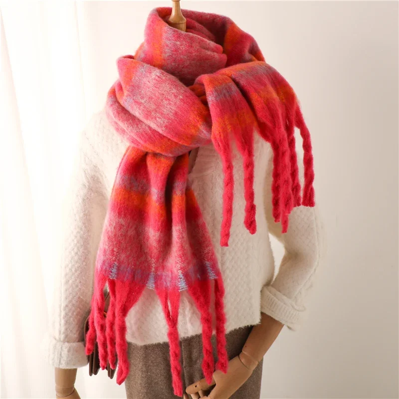 Damen Winterschal Viskose Stola Schlauchschal Halstuch Strickschal Loop NEU