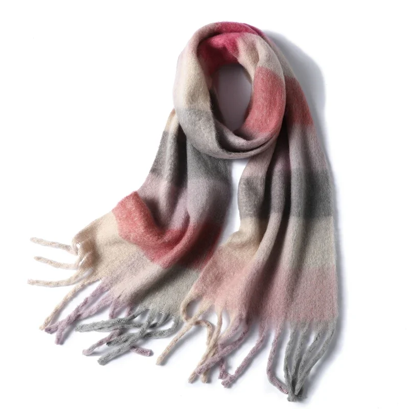 Damen Winterschal Viskose Stola Schlauchschal Halstuch Strickschal Loop NEU