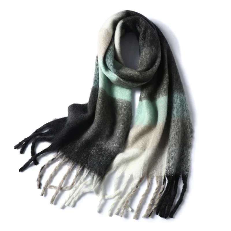 Damen Winterschal Viskose Stola Schlauchschal Halstuch Strickschal Loop NEU