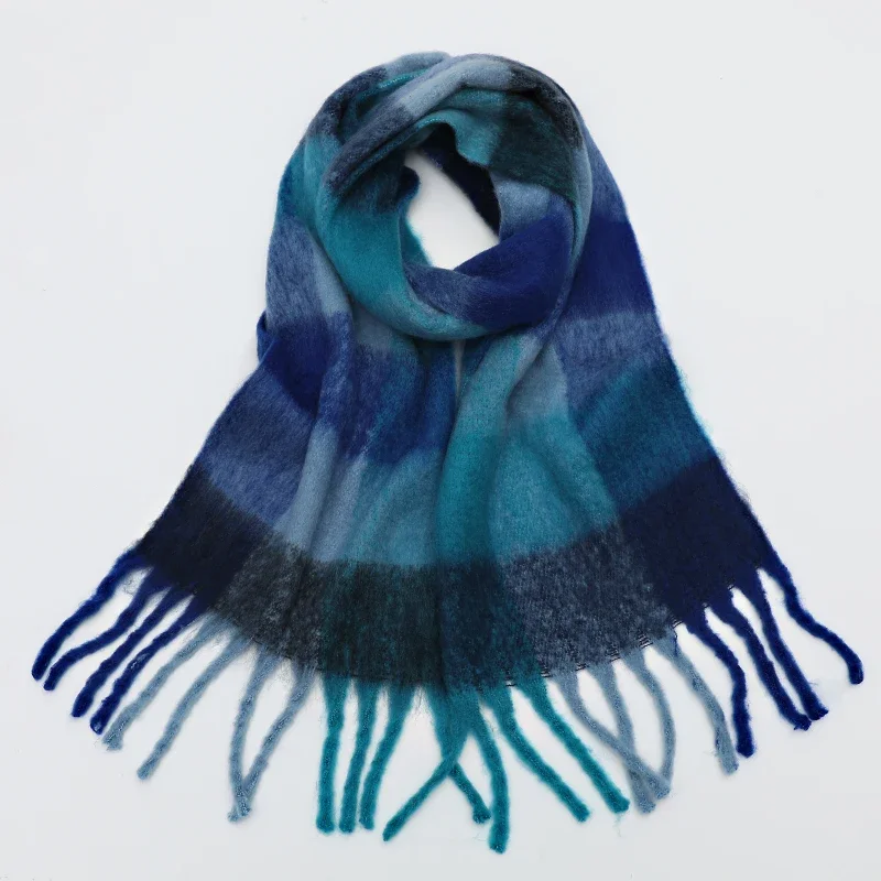 Damen Winterschal Viskose Stola Schlauchschal Halstuch Strickschal Loop NEU