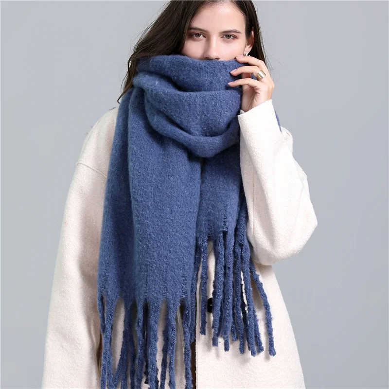 Damen Winterschal Viskose Stola Schlauchschal Halstuch Strickschal Loop NEU