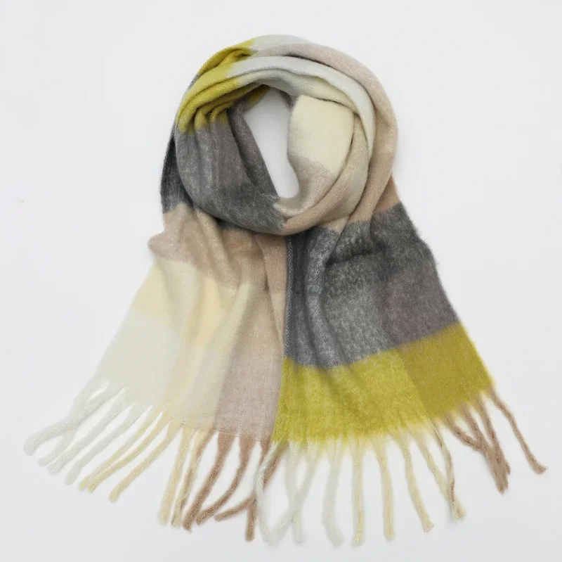 Damen Winterschal Viskose Stola Schlauchschal Halstuch Strickschal Loop NEU