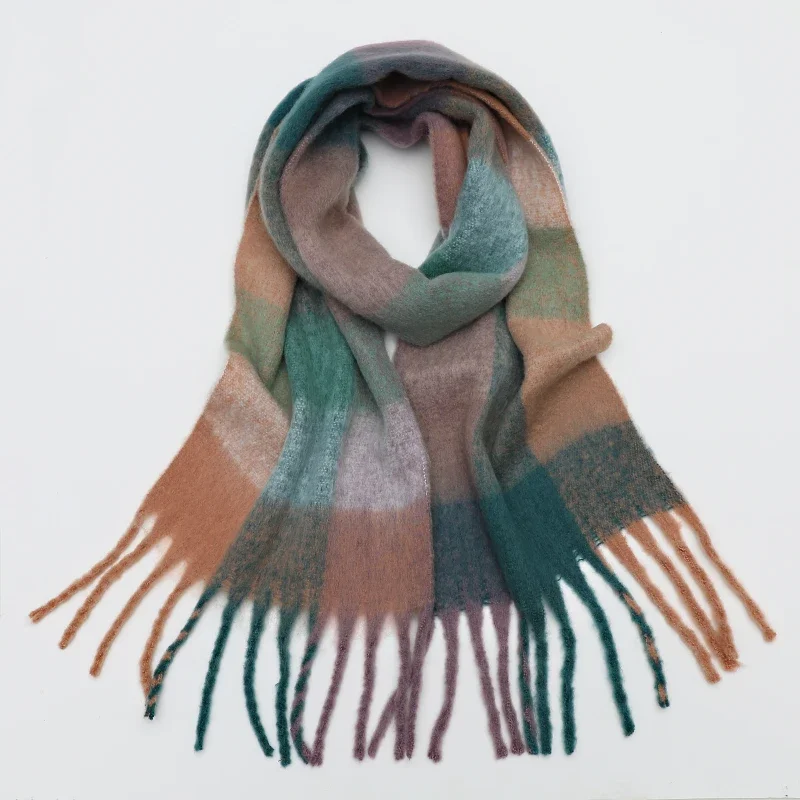 Damen Winterschal Viskose Stola Schlauchschal Halstuch Strickschal Loop NEU