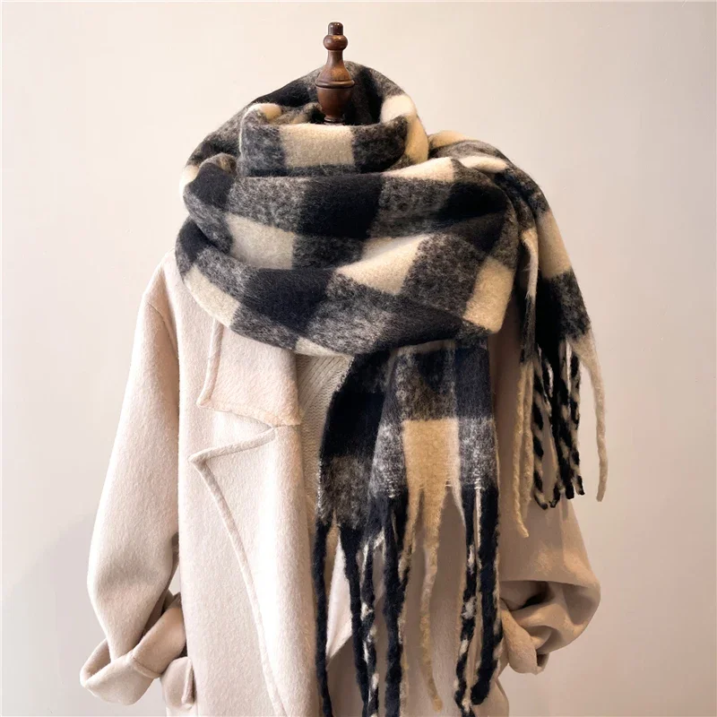 Damen Winterschal Viskose Stola Schlauchschal Halstuch Strickschal Loop NEU