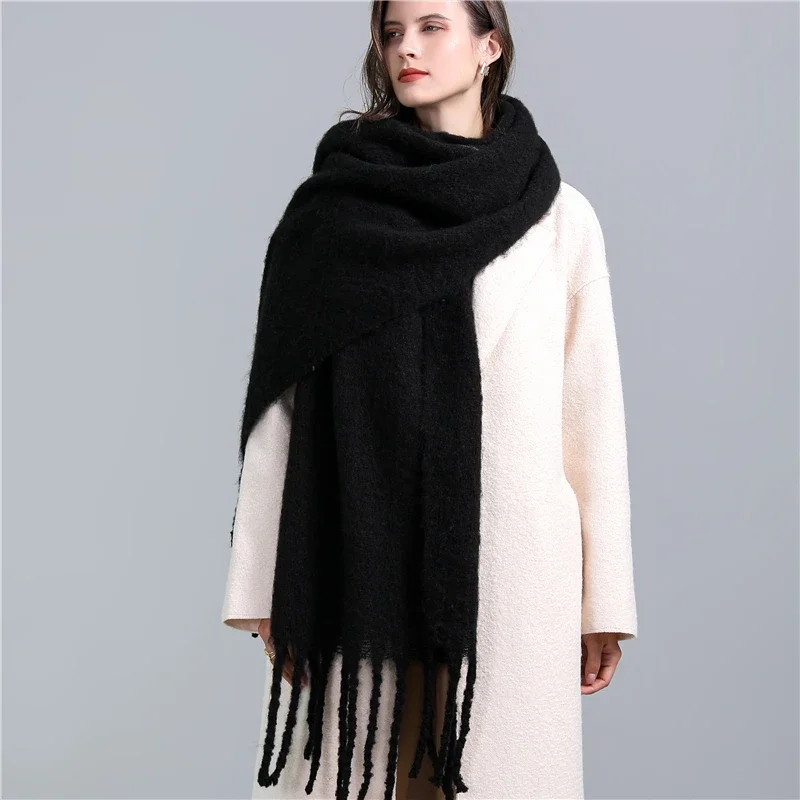 Damen Winterschal Viskose Stola Schlauchschal Halstuch Strickschal Loop NEU
