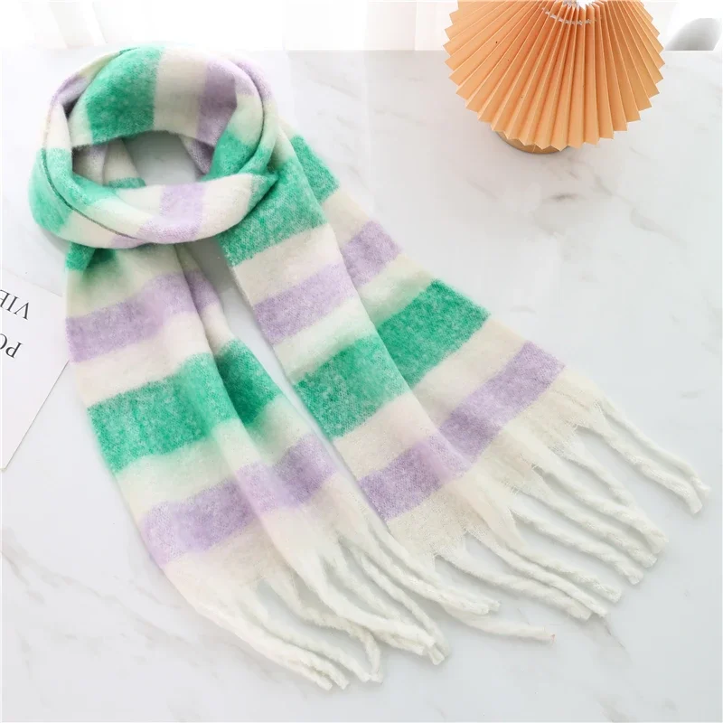 Damen Winterschal Viskose Stola Schlauchschal Halstuch Strickschal Loop NEU