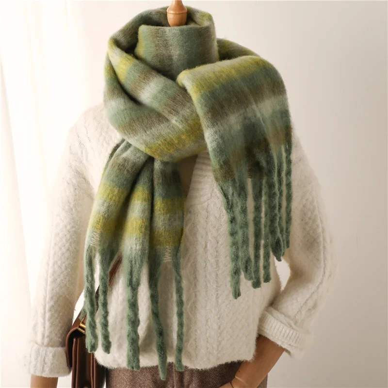 Damen Winterschal Viskose Stola Schlauchschal Halstuch Strickschal Loop NEU