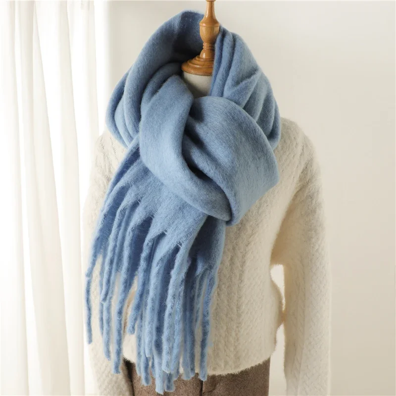 Damen Winterschal Viskose Stola Schlauchschal Halstuch Strickschal Loop NEU