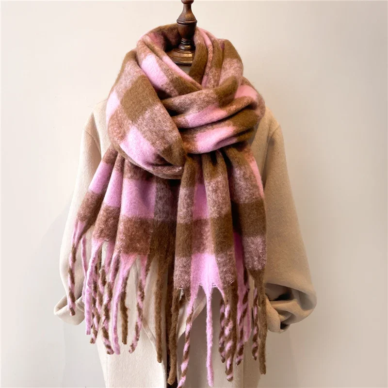 Damen Winterschal Viskose Stola Schlauchschal Halstuch Strickschal Loop NEU