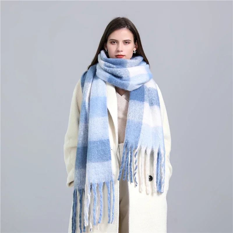 Damen Winterschal Viskose Stola Schlauchschal Halstuch Strickschal Loop NEU